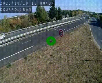 <h2>Caméra routière France - N109, Courpouiran - La plaine, en direction de Clermont l'Hérault, à la sortie de Montpellier</h2>