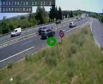 <h2>Caméra routière France - N109, Courpouiran - La plaine, en direction de Clermont l'Hérault, à la sortie de Montpellier</h2>