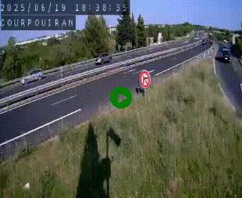 <h2>Caméra routière France - N109, Courpouiran - La plaine, en direction de Clermont l'Hérault, à la sortie de Montpellier</h2>
