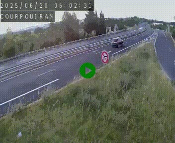 <h2>Caméra routière France - N109, Courpouiran - La plaine, en direction de Clermont l'Hérault, à la sortie de Montpellier</h2>