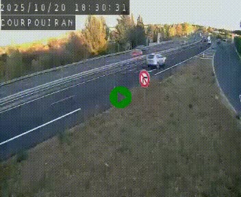 <h2>Caméra routière France - N109, Courpouiran - La plaine, en direction de Clermont l'Hérault, à la sortie de Montpellier</h2>