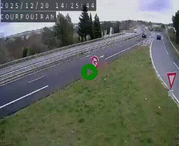 <h2>Caméra routière France - N109, Courpouiran - La plaine, en direction de Clermont l'Hérault, à la sortie de Montpellier</h2>