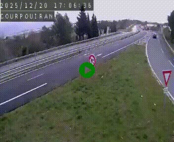 Caméra routière France - N109, Courpouiran - La plaine, en direction de Clermont l'Hérault, à la sortie de Montpellier