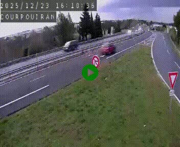 <h2>Caméra routière France - N109, Courpouiran - La plaine, en direction de Clermont l'Hérault, à la sortie de Montpellier</h2>