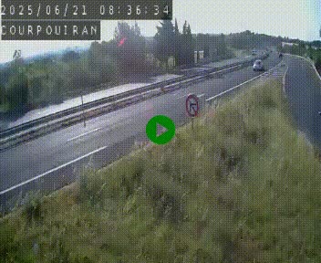 <h2>Caméra routière France - N109, Courpouiran - La plaine, en direction de Clermont l'Hérault, à la sortie de Montpellier</h2>