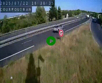 <h2>Caméra routière France - N109, Courpouiran - La plaine, en direction de Clermont l'Hérault, à la sortie de Montpellier</h2>