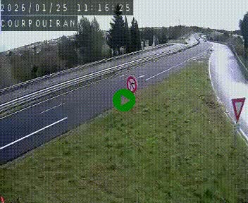 <h2>Caméra routière France - N109, Courpouiran - La plaine, en direction de Clermont l'Hérault, à la sortie de Montpellier</h2>