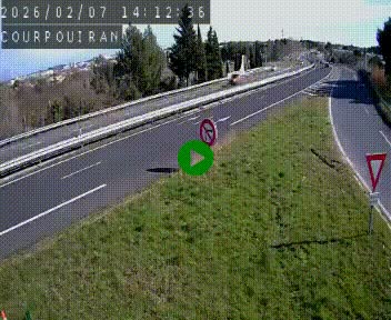 <h2>Caméra routière France - N109, Courpouiran - La plaine, en direction de Clermont l'Hérault, à la sortie de Montpellier</h2>