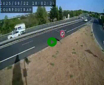 <h2>Caméra routière France - N109, Courpouiran - La plaine, en direction de Clermont l'Hérault, à la sortie de Montpellier</h2>