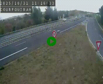 <h2>Caméra routière France - N109, Courpouiran - La plaine, en direction de Clermont l'Hérault, à la sortie de Montpellier</h2>