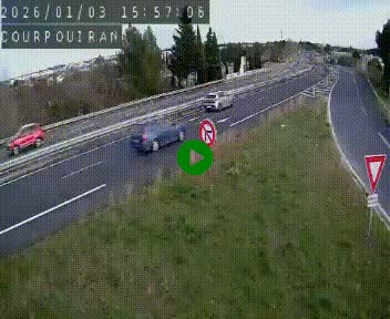 <h2>Caméra routière France - N109, Courpouiran - La plaine, en direction de Clermont l'Hérault, à la sortie de Montpellier</h2>