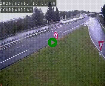 <h2>Caméra routière France - N109, Courpouiran - La plaine, en direction de Clermont l'Hérault, à la sortie de Montpellier</h2>