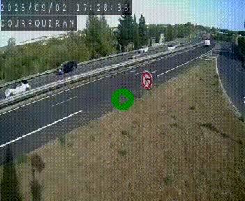 <h2>Caméra routière France - N109, Courpouiran - La plaine, en direction de Clermont l'Hérault, à la sortie de Montpellier</h2>