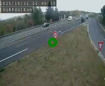<h2>Caméra routière France - N109, Courpouiran - La plaine, en direction de Clermont l'Hérault, à la sortie de Montpellier</h2>