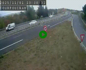 <h2>Caméra routière France - N109, Courpouiran - La plaine, en direction de Clermont l'Hérault, à la sortie de Montpellier</h2>