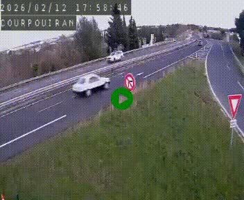 <h2>Caméra routière France - N109, Courpouiran - La plaine, en direction de Clermont l'Hérault, à la sortie de Montpellier</h2>