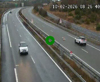 <h2>Caméra autoroute A75 à hauteur de la sortie 49 Le Caylar en direction de Montpellier</h2>