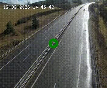 Caméra autoroutière France - A75, Montalies, à hauteur de Séverac-le-Chateau, en direction du viaduc de Millau