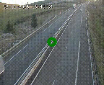 Caméra autoroutière France - A75, Montalies, à hauteur de Séverac-le-Chateau, en direction du viaduc de Millau