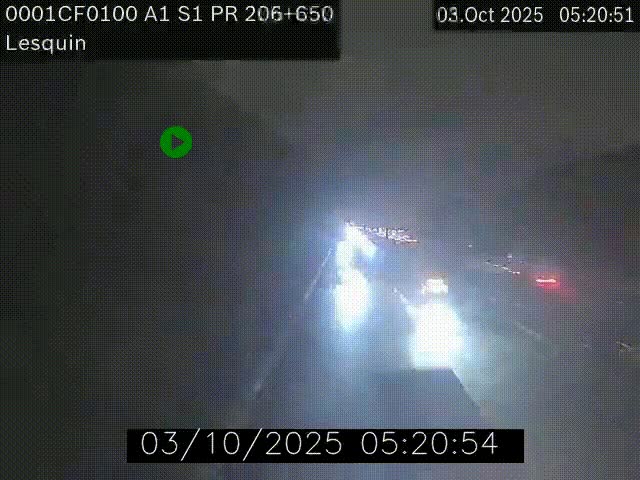 <h2>Webcam autoroute A1 à hauteur de Lesquin. Vue orientée vers Lille</h2>
