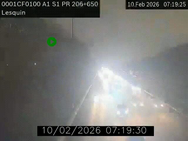 <h2>Webcam autoroute A1 à hauteur de Lesquin. Vue orientée vers Lille</h2>