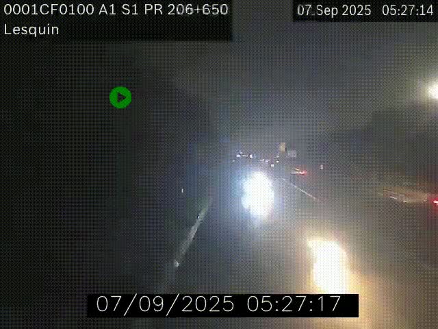 <h2>Webcam autoroute A1 à hauteur de Lesquin. Vue orientée vers Lille</h2>