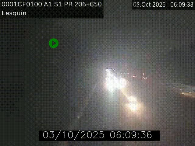 <h2>Webcam autoroute A1 à hauteur de Lesquin. Vue orientée vers Lille</h2>