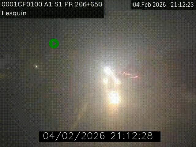 <h2>Webcam autoroute A1 à hauteur de Lesquin. Vue orientée vers Lille</h2>