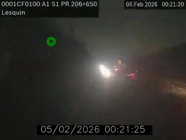 <h2>Webcam autoroute A1 à hauteur de Lesquin. Vue orientée vers Lille</h2>