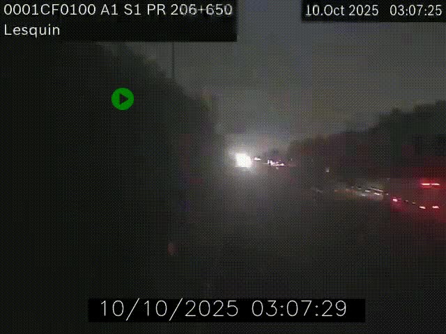 <h2>Webcam autoroute A1 à hauteur de Lesquin. Vue orientée vers Lille</h2>