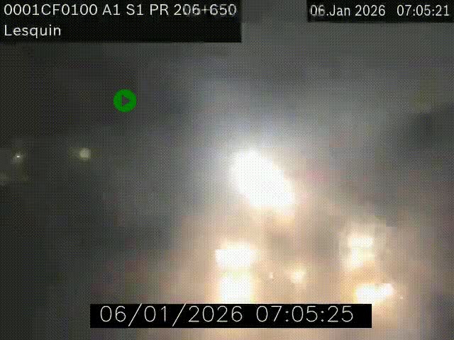 <h2>Webcam autoroute A1 à hauteur de Lesquin. Vue orientée vers Lille</h2>