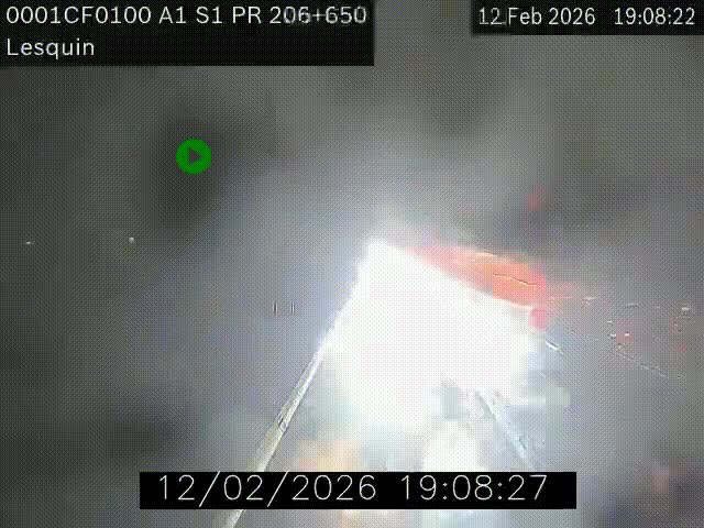 <h2>Webcam autoroute A1 à hauteur de Lesquin. Vue orientée vers Lille</h2>