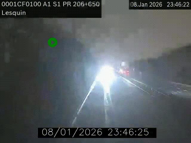 <h2>Webcam autoroute A1 à hauteur de Lesquin. Vue orientée vers Lille</h2>