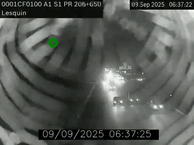 <h2>Webcam autoroute A1 à hauteur de Lesquin. Vue orientée vers Lille</h2>