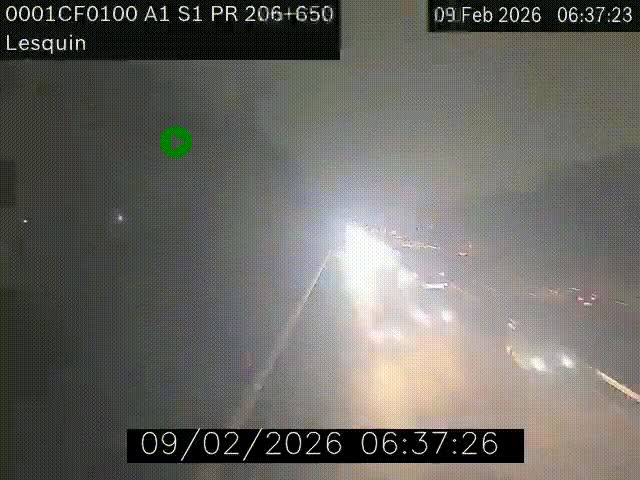 <h2>Webcam autoroute A1 à hauteur de Lesquin. Vue orientée vers Lille</h2>