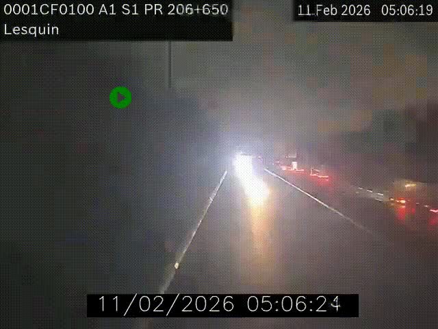 <h2>Webcam autoroute A1 à hauteur de Lesquin. Vue orientée vers Lille</h2>
