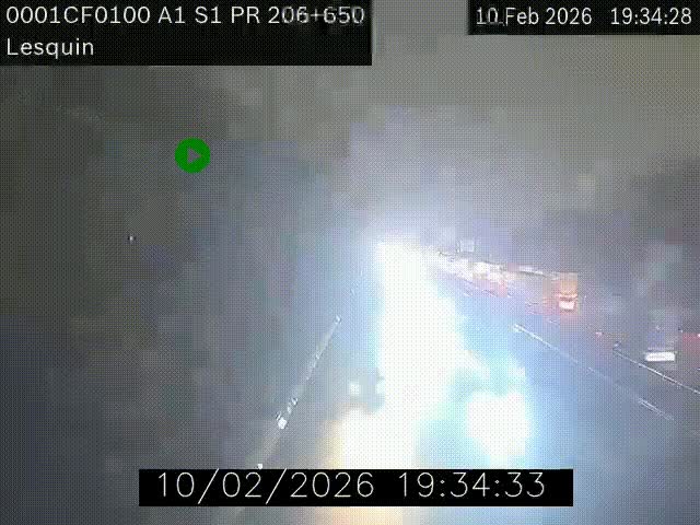 <h2>Webcam autoroute A1 à hauteur de Lesquin. Vue orientée vers Lille</h2>