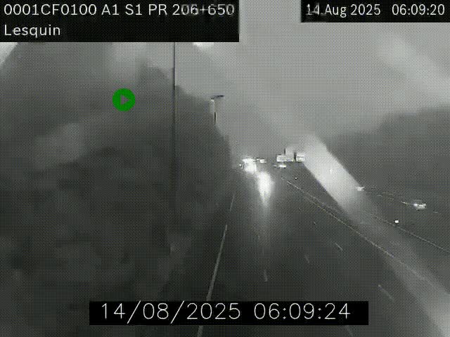 <h2>Webcam autoroute A1 à hauteur de Lesquin. Vue orientée vers Lille</h2>