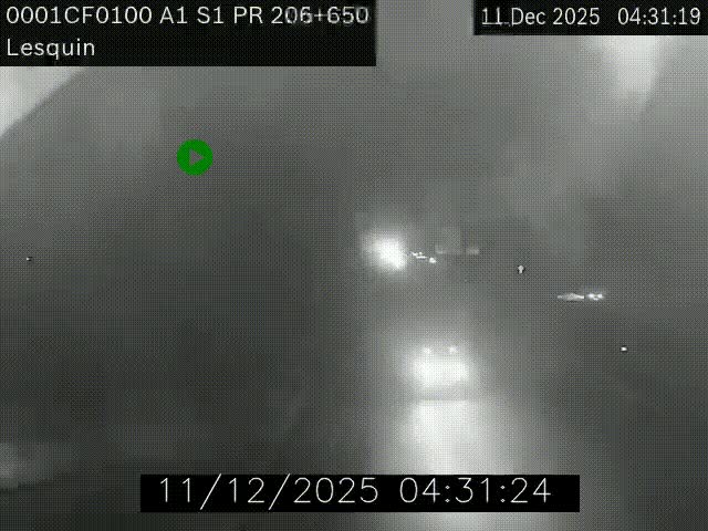 Webcam autoroute A1 à hauteur de Lesquin. Vue orientée vers Lille