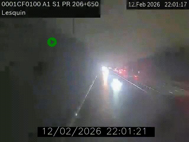 <h2>Webcam autoroute A1 à hauteur de Lesquin. Vue orientée vers Lille</h2>