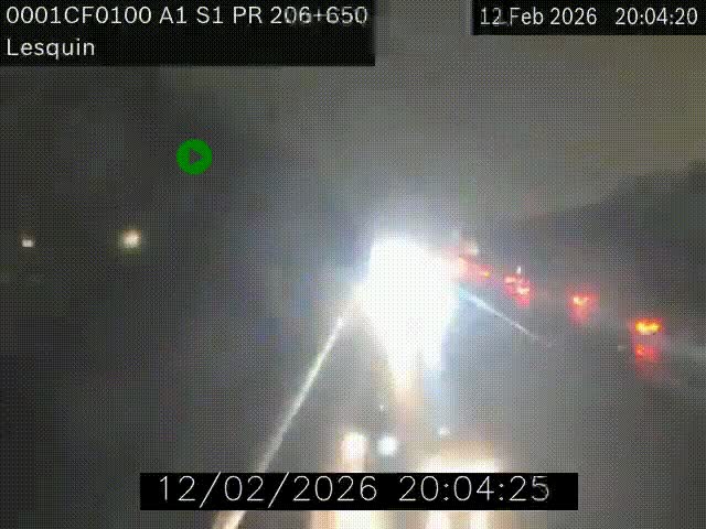 <h2>Webcam autoroute A1 à hauteur de Lesquin. Vue orientée vers Lille</h2>