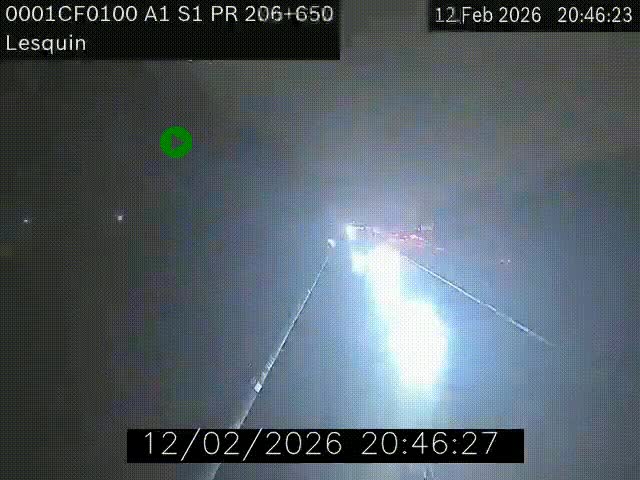 <h2>Webcam autoroute A1 à hauteur de Lesquin. Vue orientée vers Lille</h2>