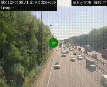 <h2>Webcam autoroute A1 à hauteur de Lesquin. Vue orientée vers Lille</h2>