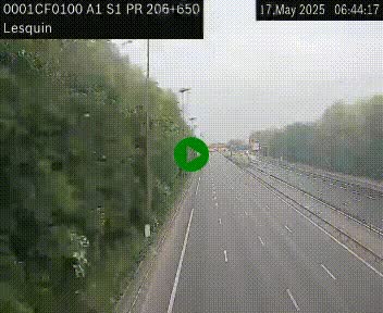 <h2>Webcam autoroute A1 à hauteur de Lesquin. Vue orientée vers Lille</h2>