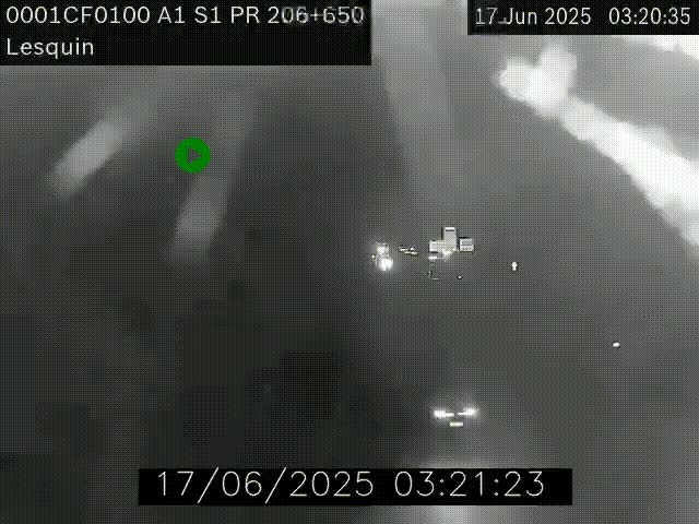 Webcam autoroute A1 à hauteur de Lesquin. Vue orientée vers Lille