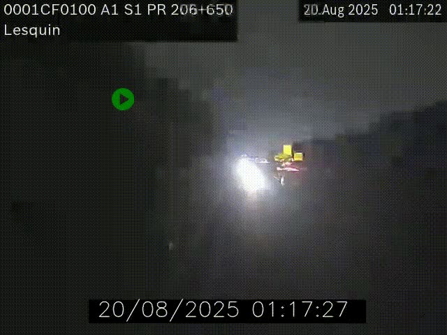 <h2>Webcam autoroute A1 à hauteur de Lesquin. Vue orientée vers Lille</h2>