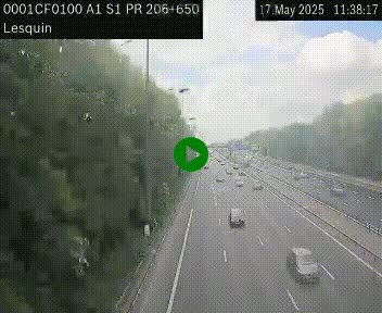 <h2>Webcam autoroute A1 à hauteur de Lesquin. Vue orientée vers Lille</h2>