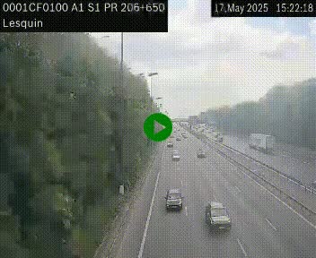 <h2>Webcam autoroute A1 à hauteur de Lesquin. Vue orientée vers Lille</h2>