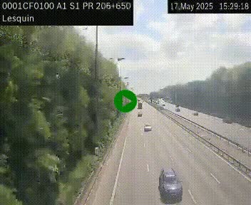 <h2>Webcam autoroute A1 à hauteur de Lesquin. Vue orientée vers Lille</h2>