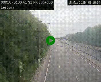 <h2>Webcam autoroute A1 à hauteur de Lesquin. Vue orientée vers Lille</h2>